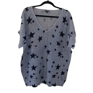 Torrid Starry Gray V-Neck Women's Top Size 4/4X